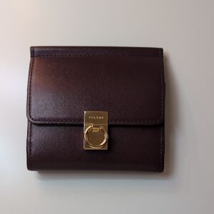Polène Numéro Sept Wallet Smoth Leather Wallet In Burgundy
